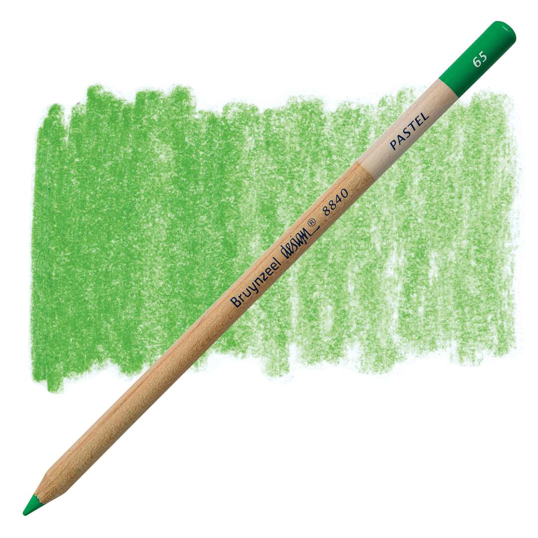 Open in modal - Bruynzeel Design Pastel Pencil - Apple Green 65 pastel pencil and swatch