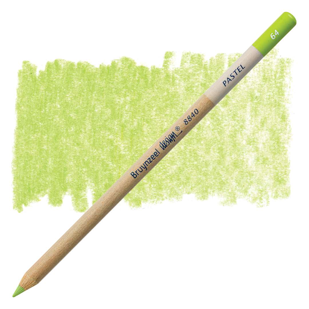 Open in modal - Bruynzeel Design Pastel Pencil - Lime 64 pastel pencil and swatch