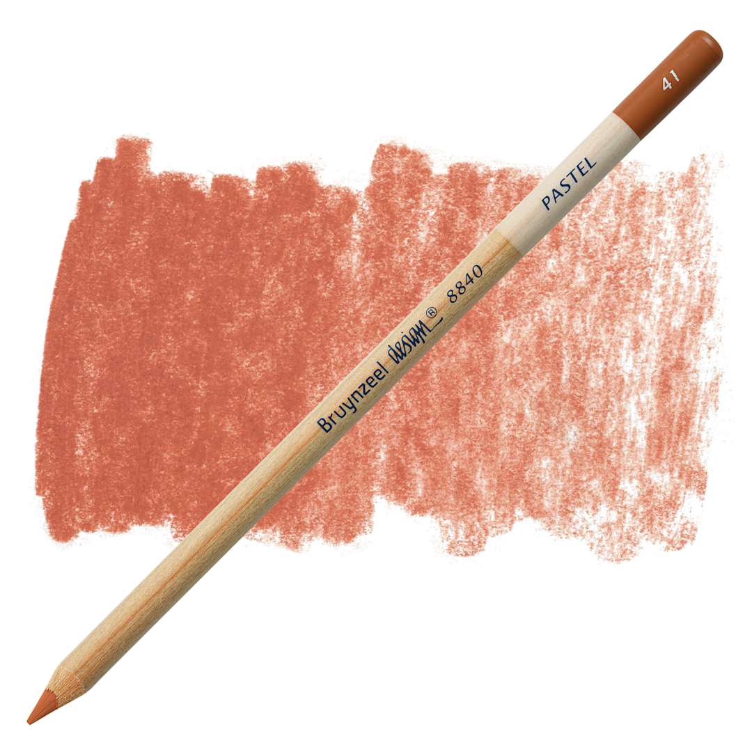 Open in modal - Bruynzeel Design Pastel Pencil - Light Brown 41 pastel pencil and swatch