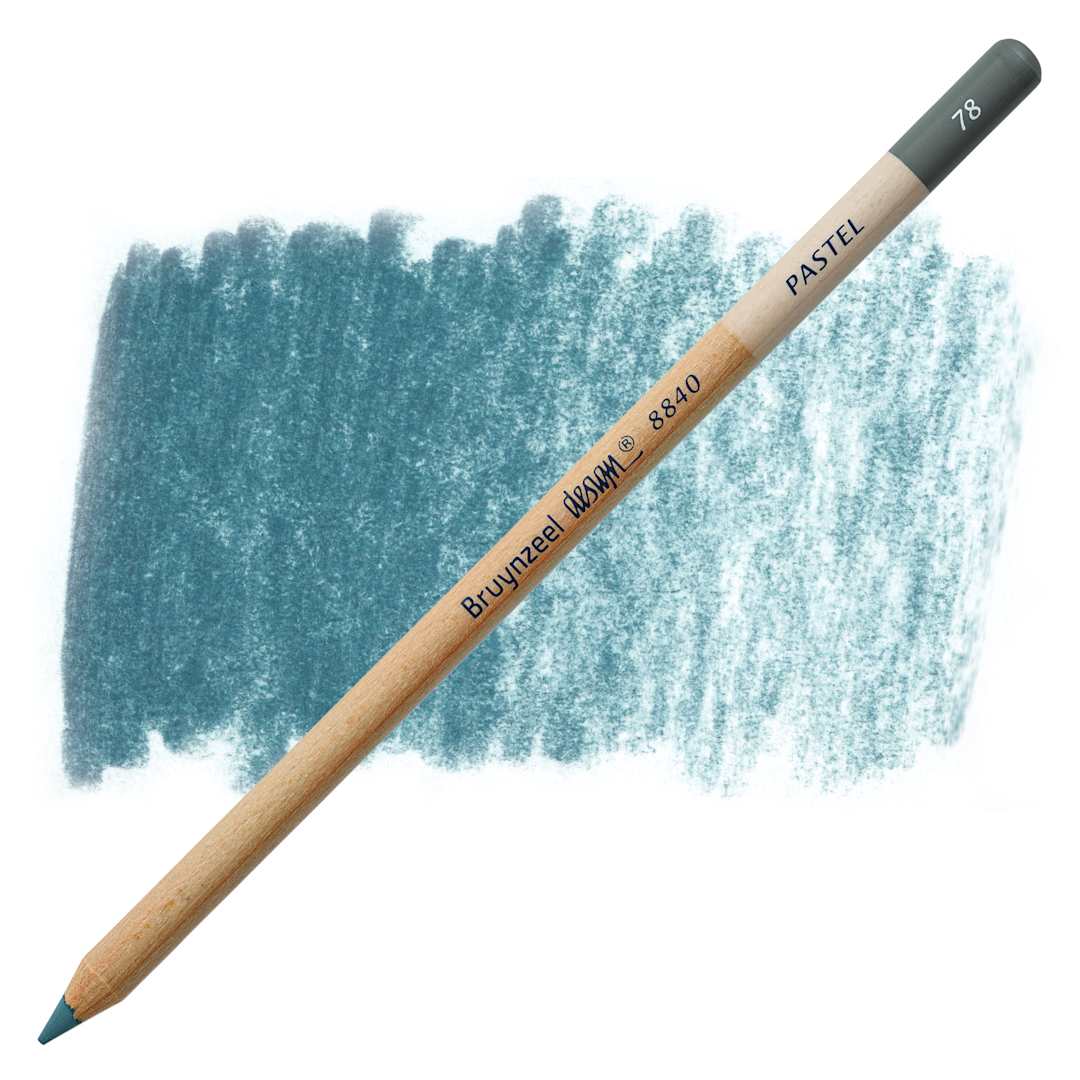 Open in modal - Bruynzeel Design Pastel Pencil - Blue Grey 78 pastel pencil and swatch
