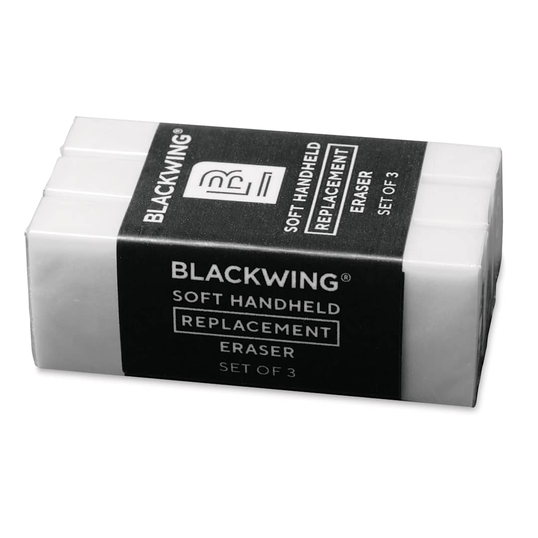 Open in modal - Blackwing Handheld Replacement Erasers - Pkg of 3