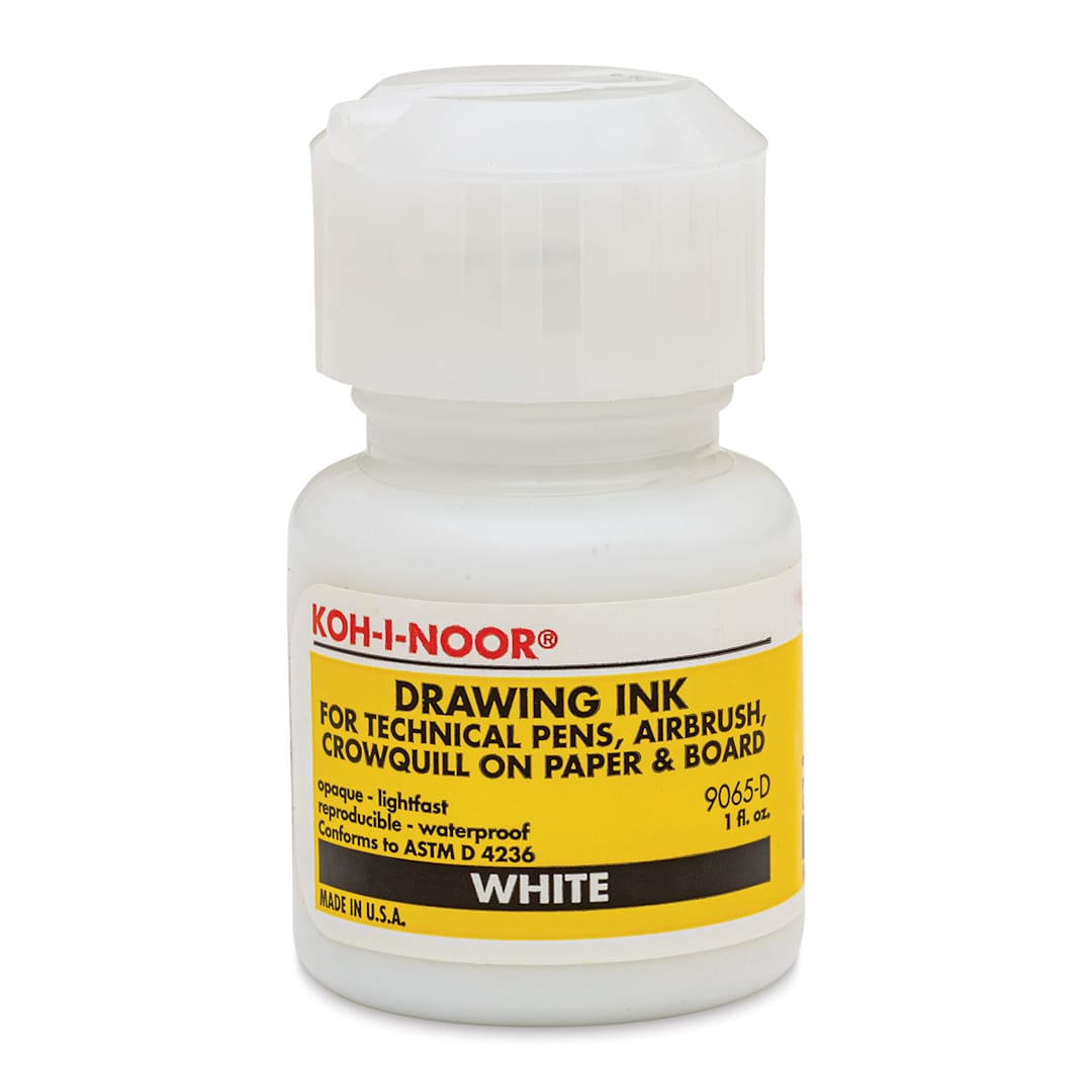Open in modal - Koh-I-Noor Water-Resistant Drawing Ink - 1 oz, Opaque White