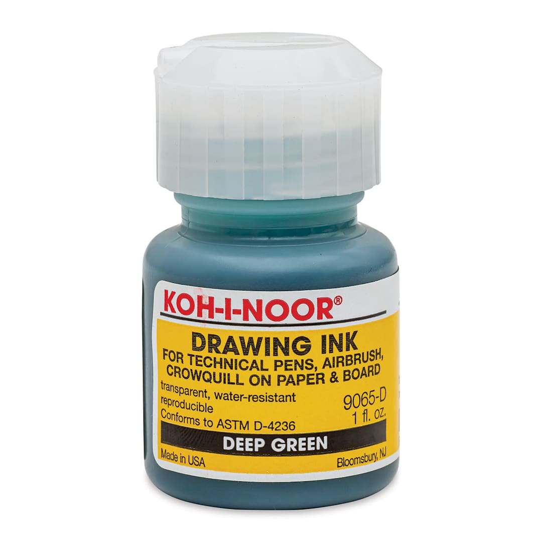 Open in modal - Koh-I-Noor Water-Resistant Drawing Ink - 1 oz, Deep Green