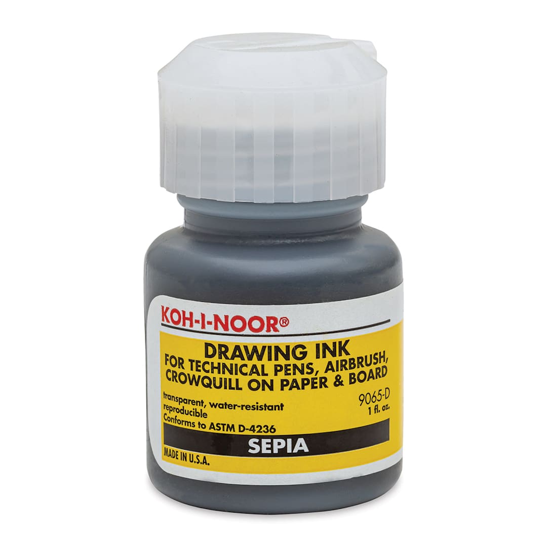 Open in modal - Koh-I-Noor Water-Resistant Drawing Ink - 1 oz, Sepia