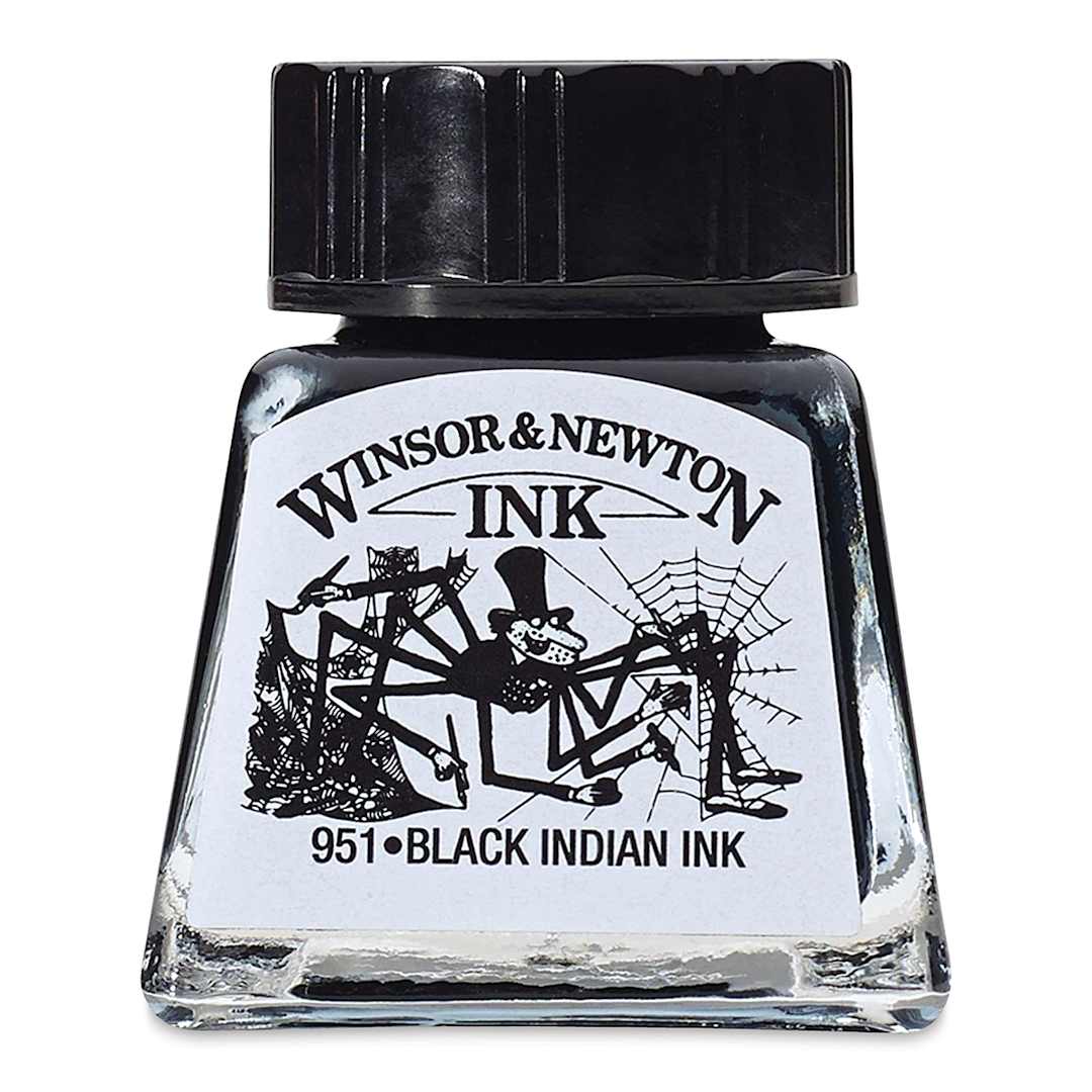 Open in modal - Winsor & Newton Drawing Ink - Black Indian, 14 ml