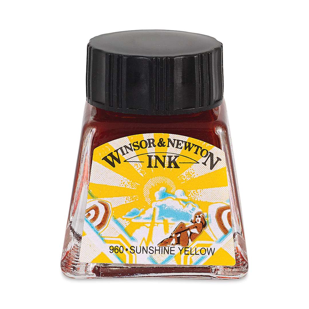 Open in modal - Winsor & Newton Drawing Ink - Sunshine Yellow, 14 ml