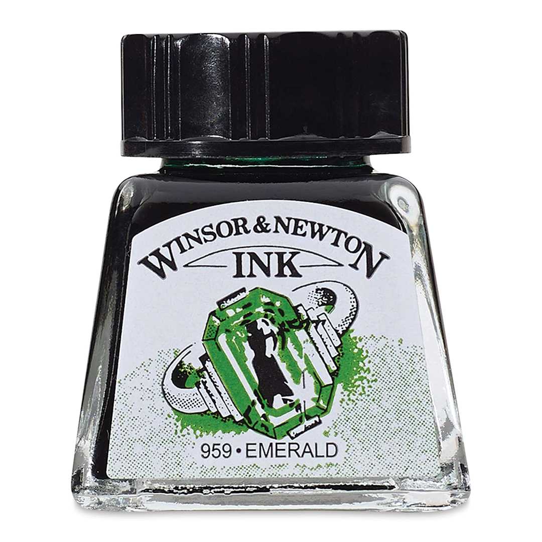 Open in modal - Winsor & Newton Drawing Ink - Emerald, 14 ml