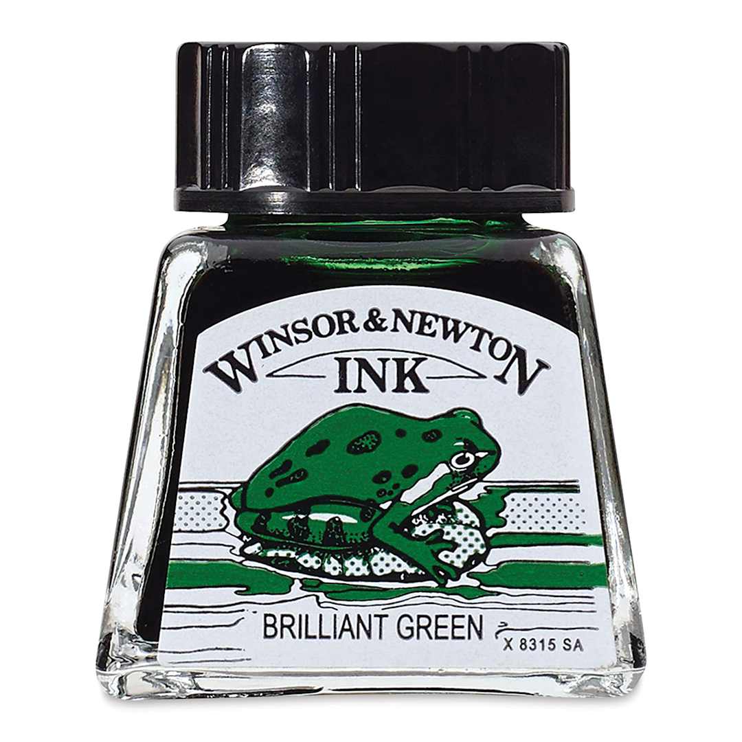 Open in modal - Winsor & Newton Drawing Ink - Brilliant Green, 14 ml