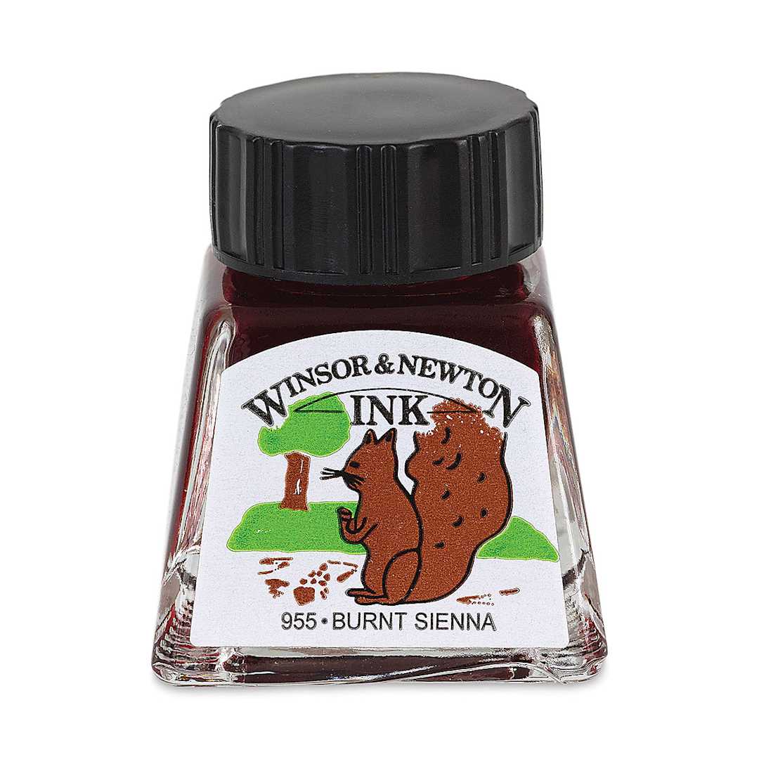 Open in modal - Winsor & Newton Drawing Ink - Burnt Sienna, 14 ml