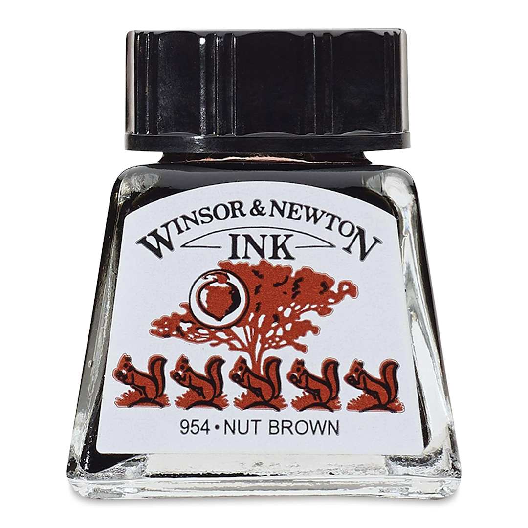 Open in modal - Winsor & Newton Drawing Ink - Nut Brown, 14 ml
