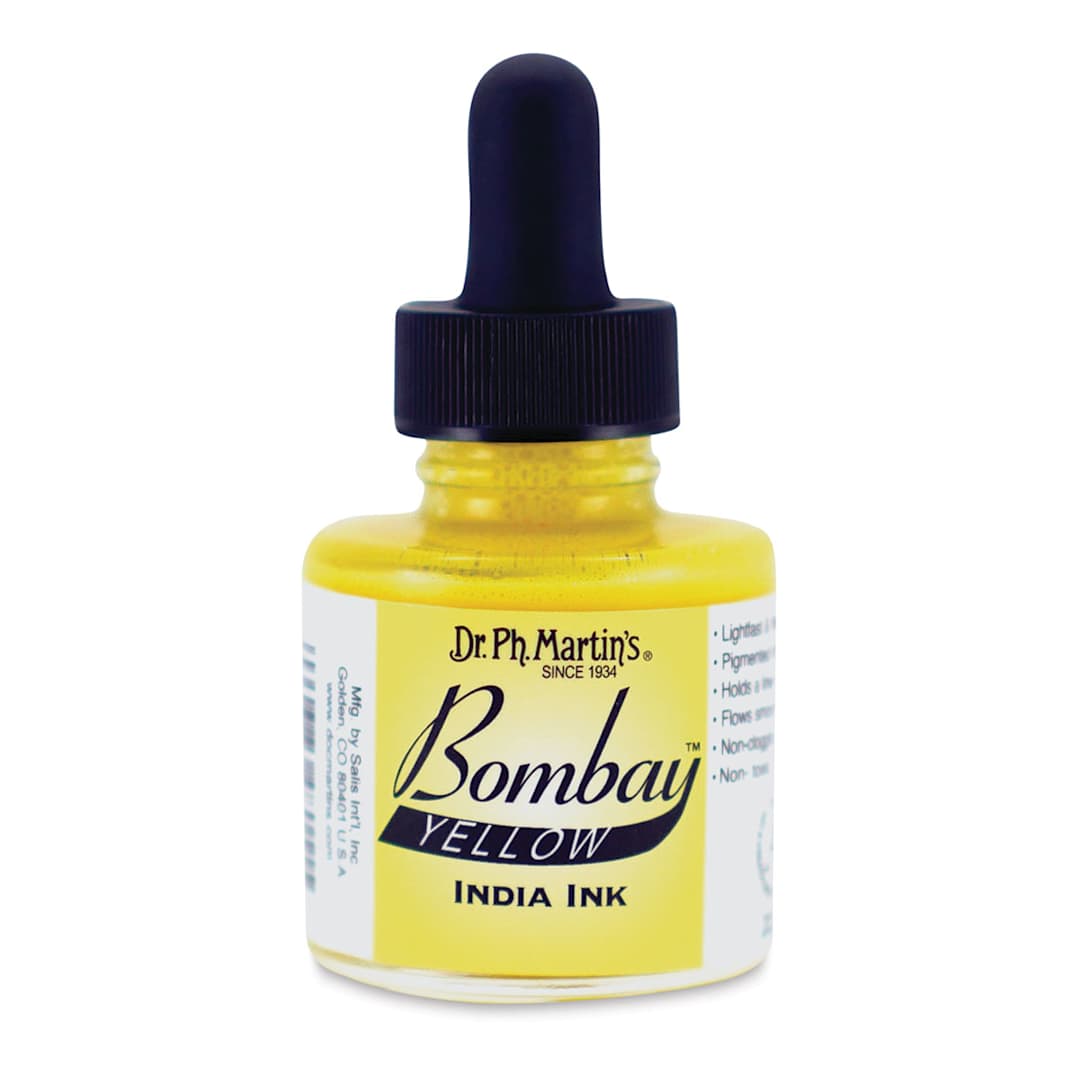 Open in modal - Dr. Ph. Martin's Bombay India Ink - 1 oz, Yellow