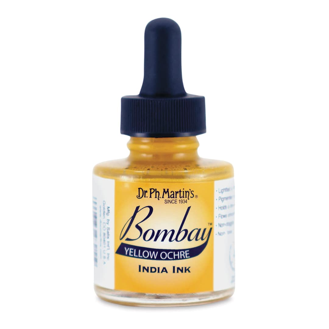 Open in modal - Dr. Ph. Martin's Bombay India Ink - 1 oz, Yellow Ochre