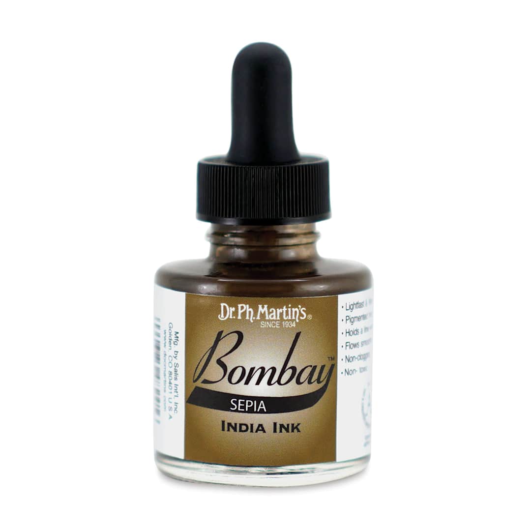 Open in modal - Dr. Ph. Martin's Bombay India Ink - 1 oz, Sepia
