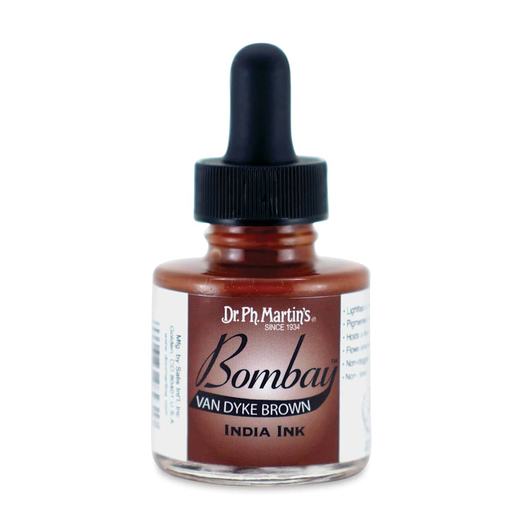 Open in modal - Dr. Ph. Martin's Bombay India Ink - 1 oz, Van Dyke Brown