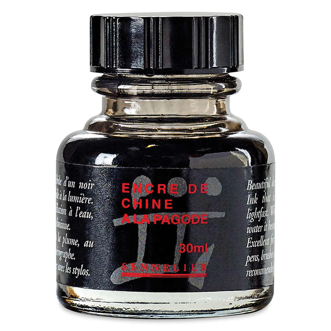 Open in modal - Sennelier India Ink - 30 ml, China Black