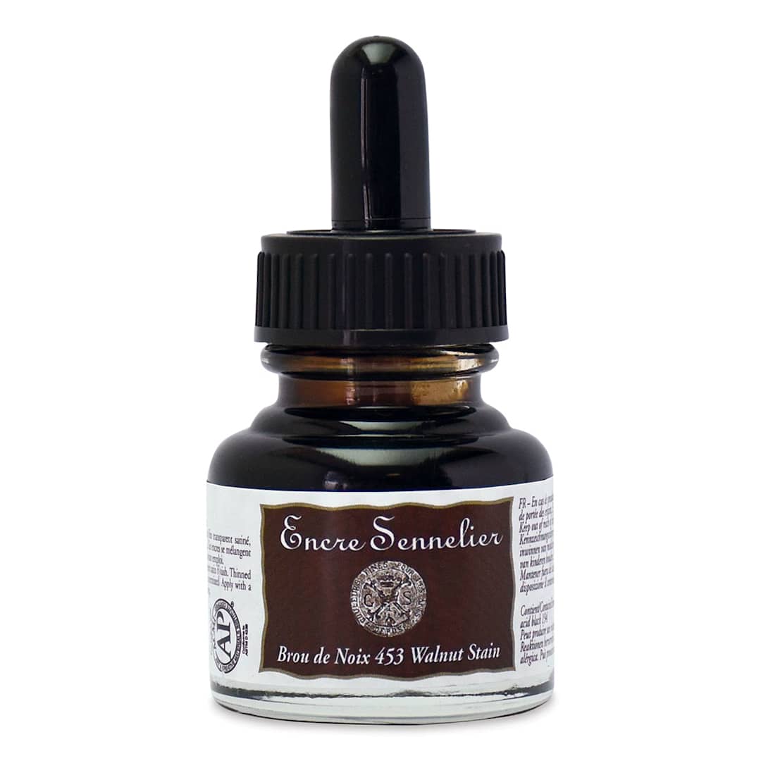 Open in modal - Sennelier Shellac Ink - 30 ml, Walnut Stain