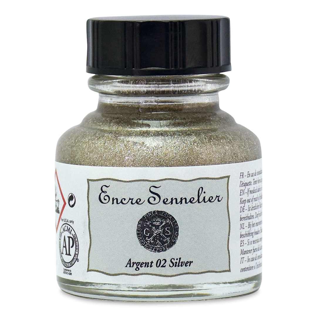 Open in modal - Sennelier Shellac Ink - 30 ml, Silver
