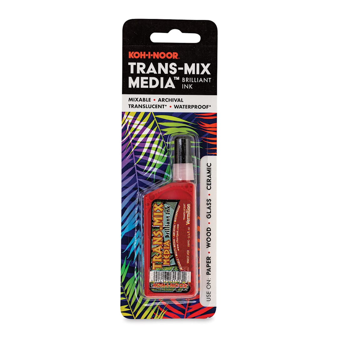 Open in modal - Koh-I-Noor Trans-Mix Media Brilliant Ink - 3/4 oz, Vermilion