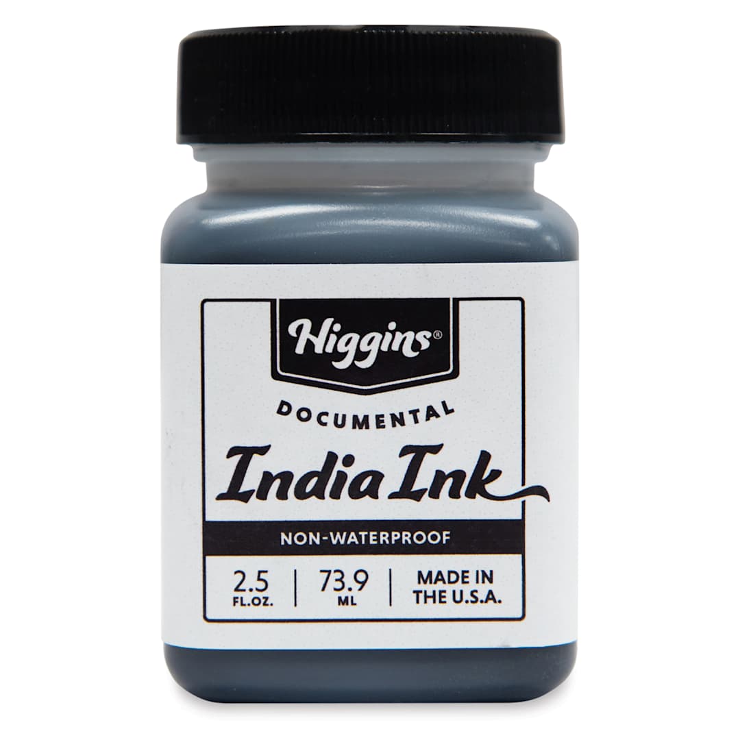 Open in modal - Higgins Fountain Pen India Ink - 2.5 oz, Black, front