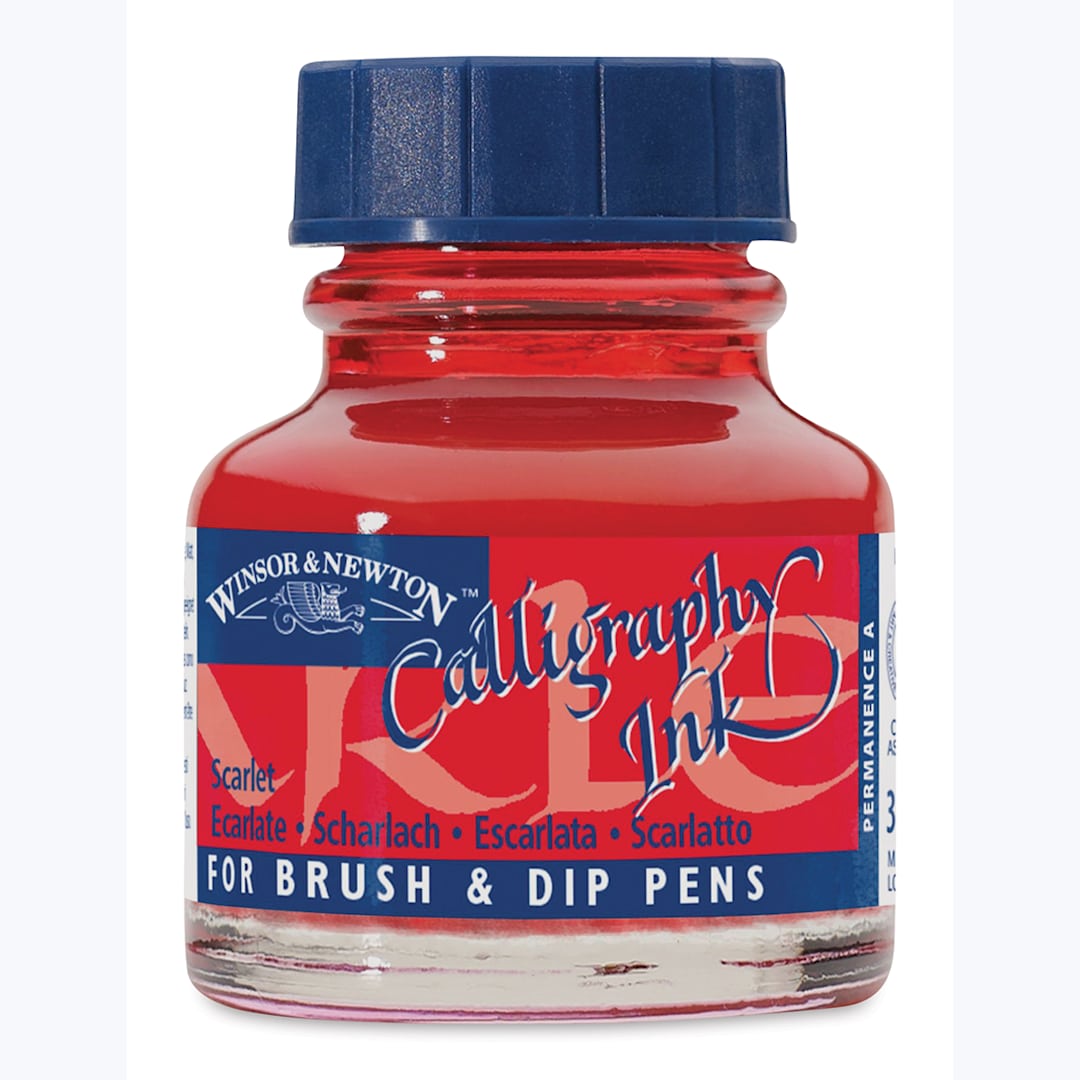 Open in modal - Winsor & Newton Calligraphy Ink - 30 ml, Scarlet