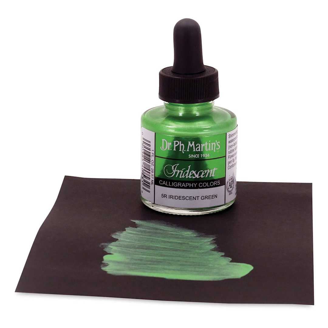 Open in modal - Dr. Ph. Martin's Iridescent Calligraphy Ink - Green, 1 oz
