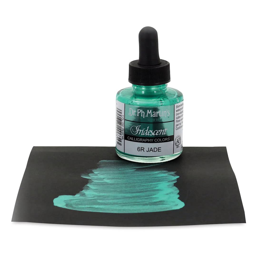 Open in modal - Dr. Ph. Martin's Iridescent Calligraphy Ink - Jade, 1 oz