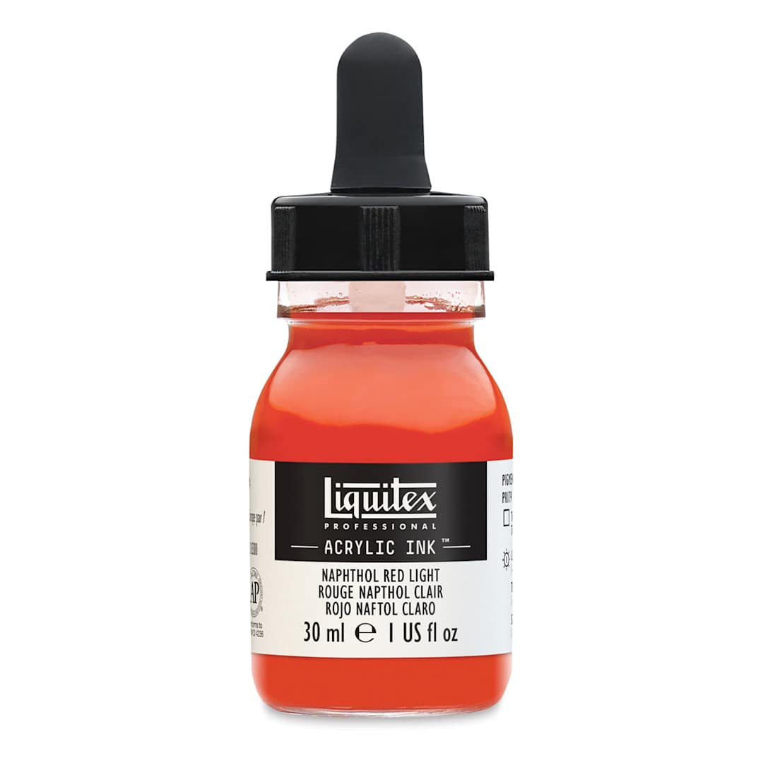 Open in modal - Liquitex Professional Acrylic Ink - Naphthol Red Light, 30 ml