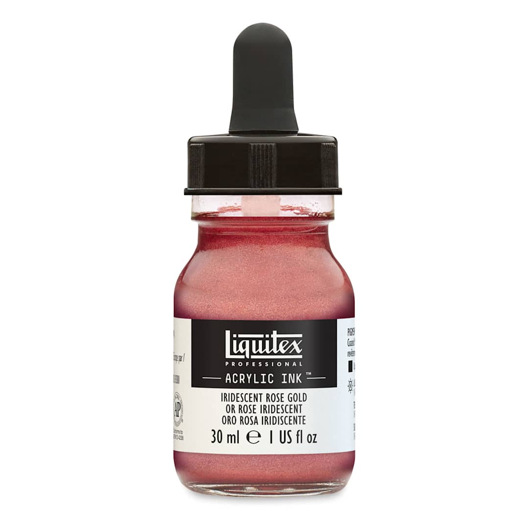 Open in modal - Liquitex Professional Acrylic Ink - Iridescent Rose Gold, 30 ml