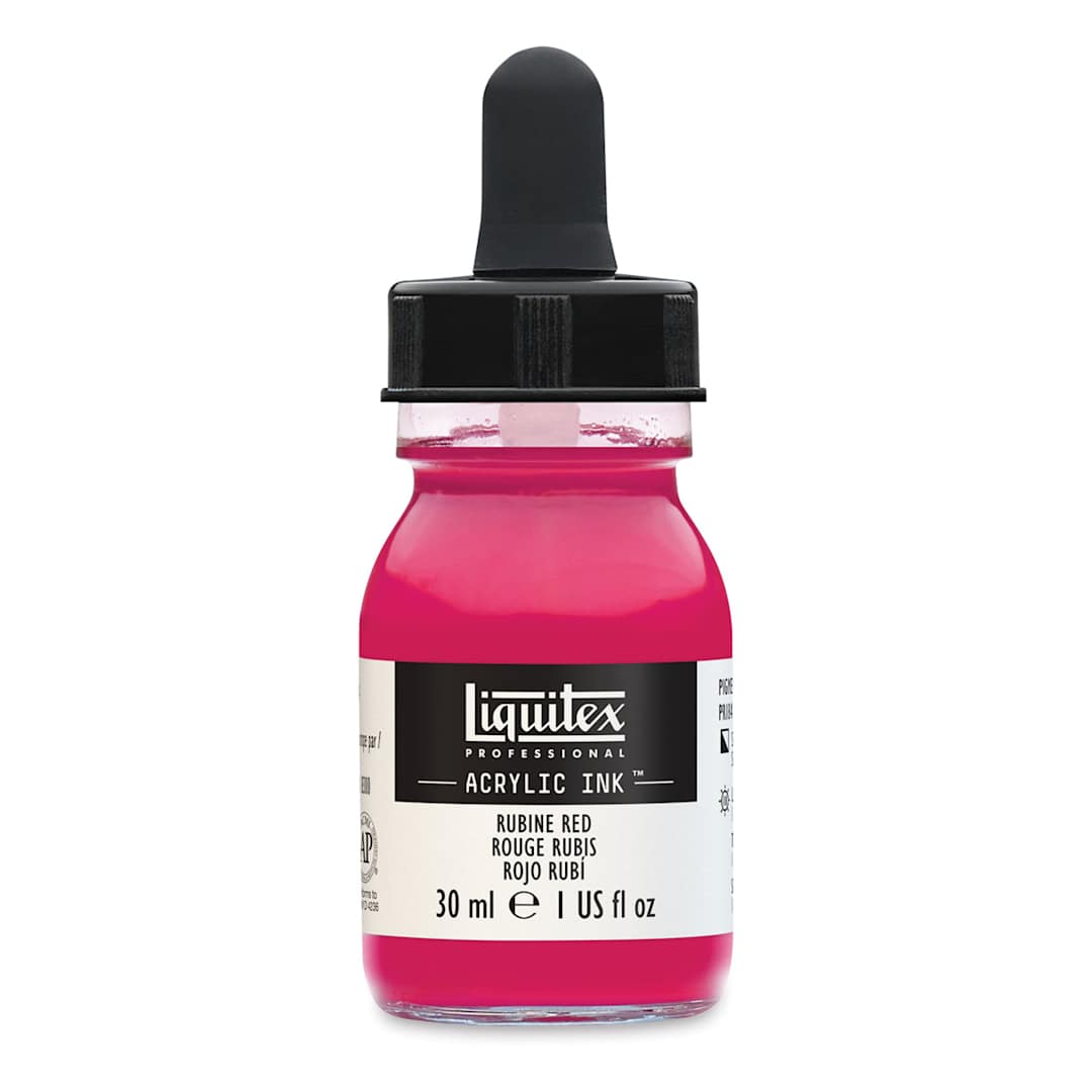 Open in modal - Liquitex Professional Acrylic Ink - 30 ml, Rubine Red
