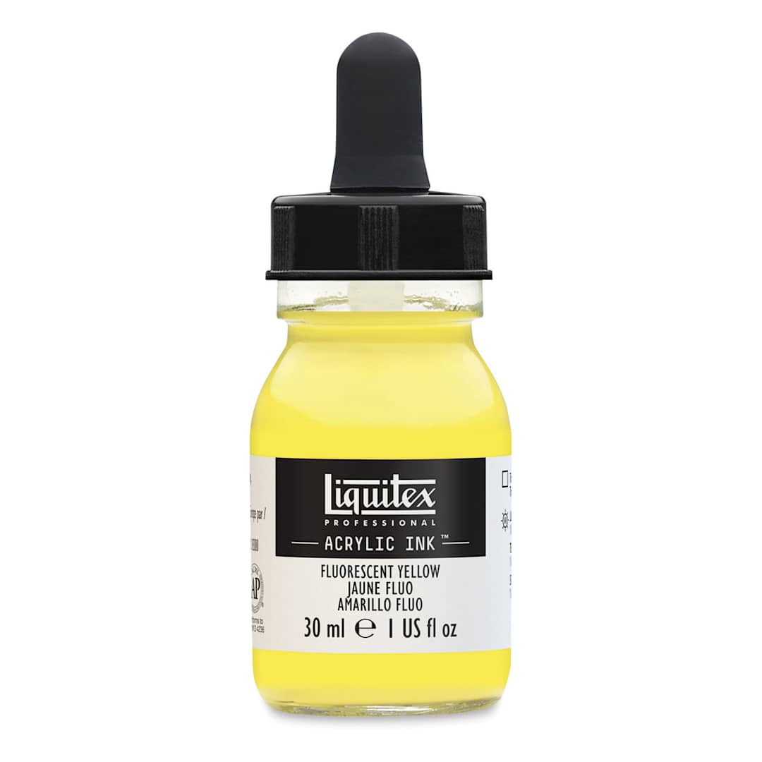 Open in modal - Liquitex Professional Acrylic Ink - 30 ml, Fluorescent Yellow