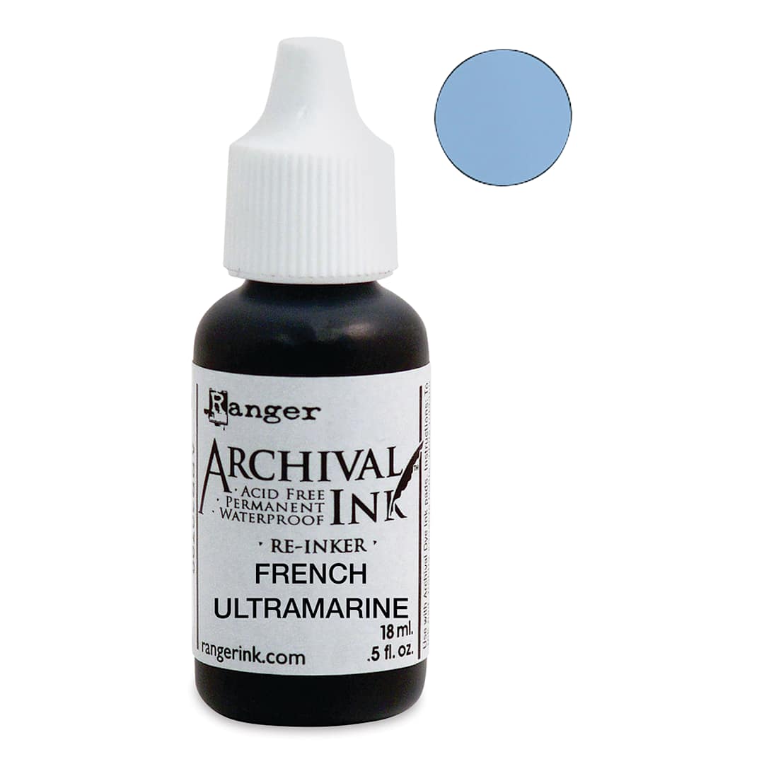 Open in modal - Ranger Archival Ink Pad Re-Inker - Single bottle of French Ultramarine