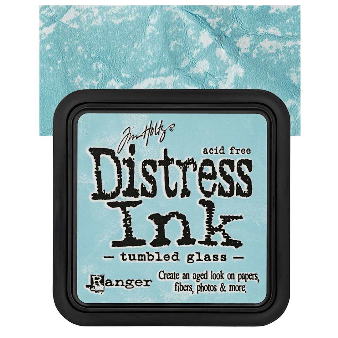 Open in modal - Ranger Distress Ink Pad - Tumbled Glass pad and swatch
