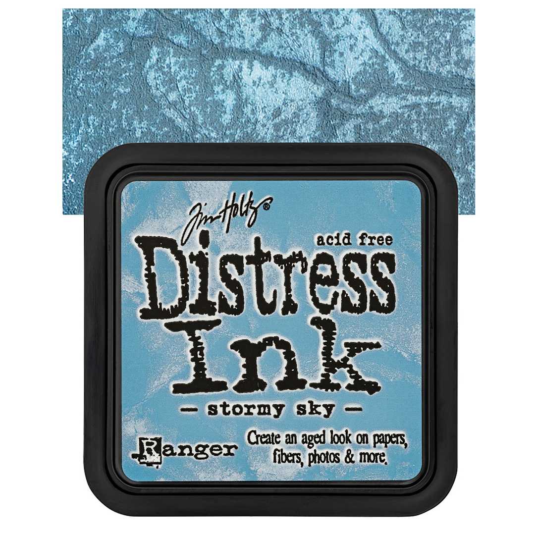 Open in modal - Ranger Distress Ink Pad - Stormy Sky pad and swatch