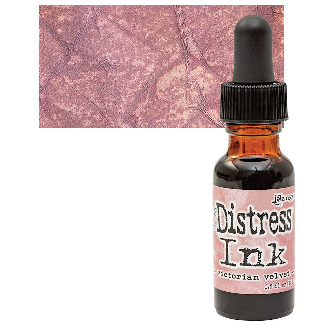 Open in modal - Ranger Distress Ink Pad Re-Inker - Victorian Velvet bottle and swatch