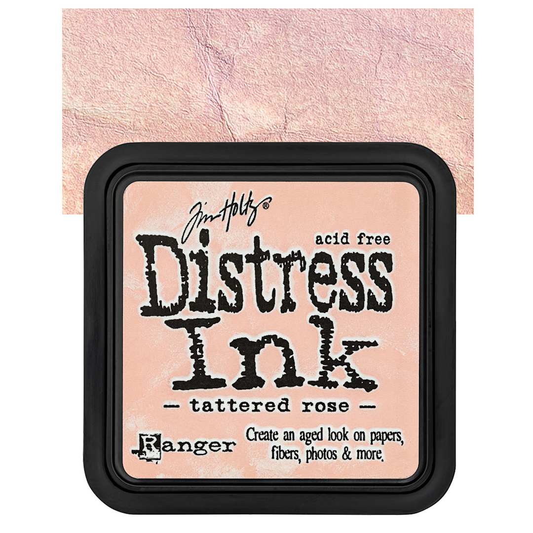 Open in modal - Ranger Distress Ink Pad - Tattered Rose pad and swatch