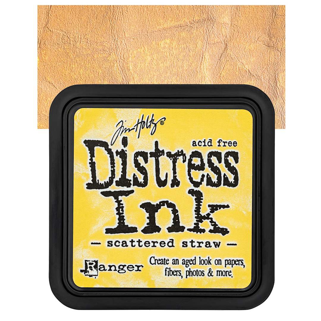 Open in modal - Ranger Distress Ink Pad - Scattered Straw pad and swatch