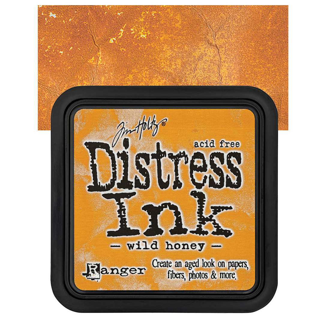 Open in modal - Ranger Distress Ink Pad - Wild Honey pad and swatch