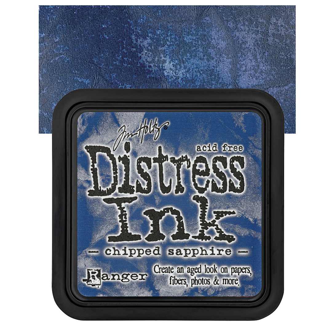 Open in modal - Ranger Distress Ink Pad - Chipped Sapphire pad and swatch