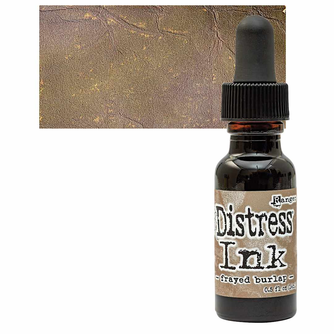 Open in modal - Ranger Distress Ink Pad Re-Inker - Frayed Burlap bottle and swatch