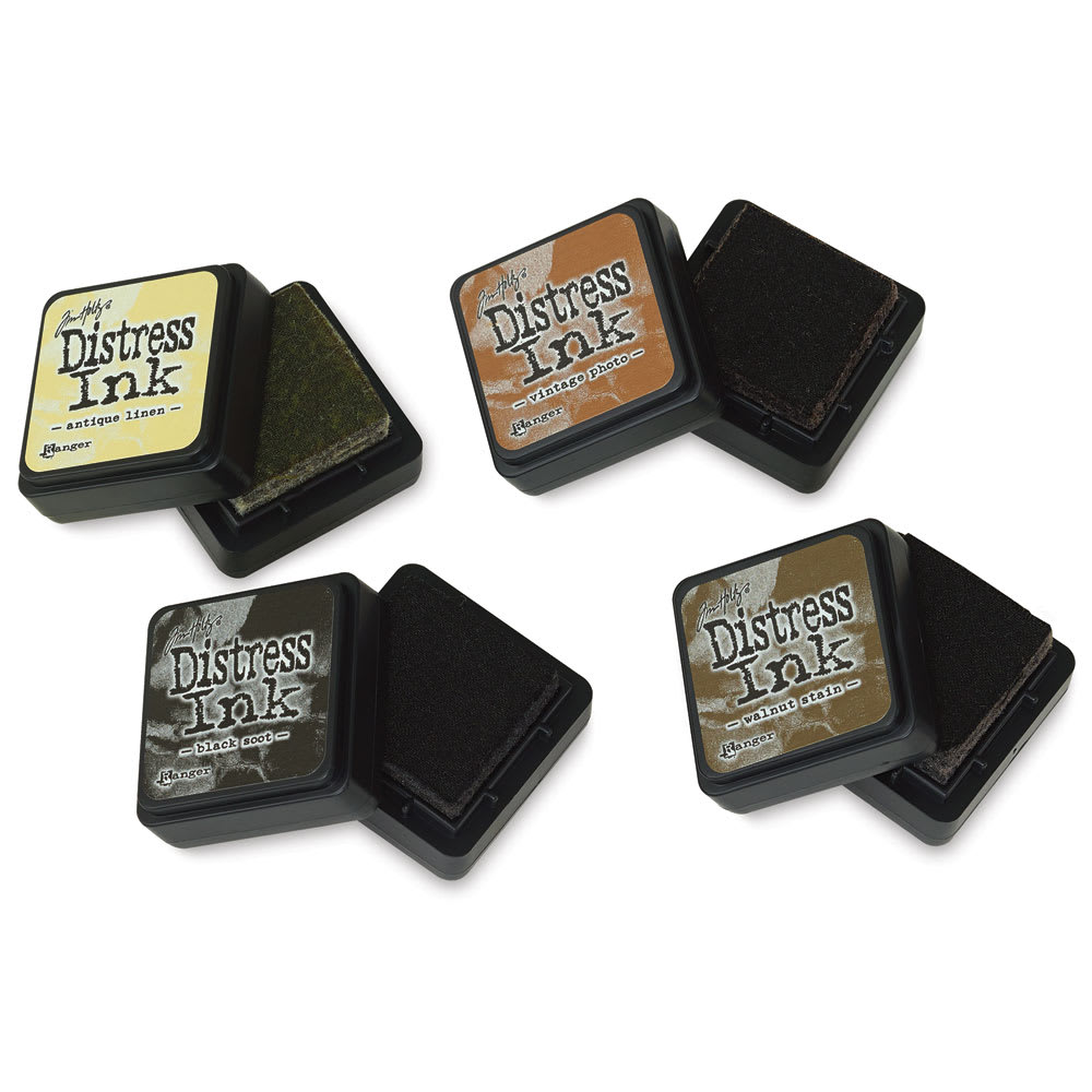 Open in modal - Ranger Tim Holtz Distress Ink Pad Sets - Assortment 3 of Mini pads all open
