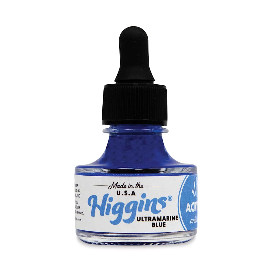 Open in modal - Higgins Acrylic Ink - Ultramarine Blue, 1 oz