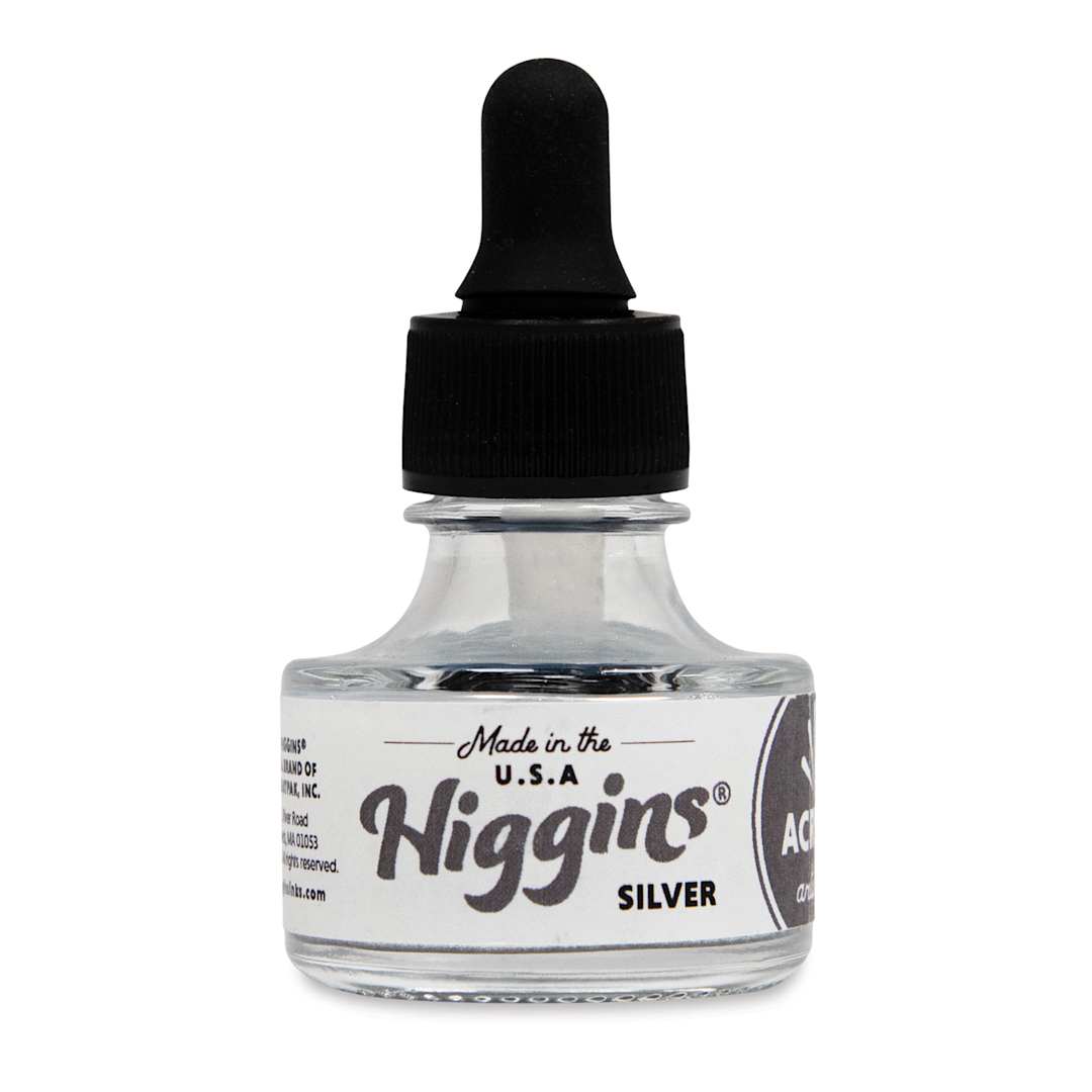 Open in modal - Higgins Acrylic Ink - Silver, 1 oz
