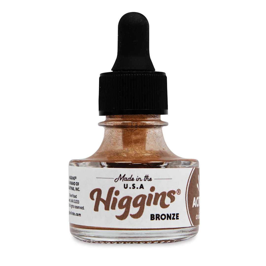 Open in modal - Higgins Acrylic Ink - Bronze, 1 oz