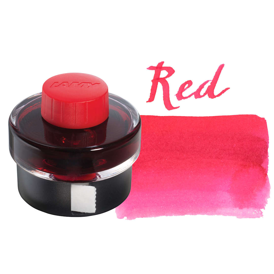 Open in modal - Lamy T52 Ink - Red, swatch and bottle