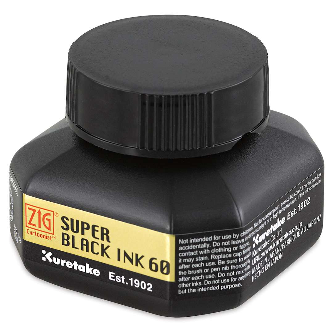Open in modal - Kuretake Zig Super Black Ink 60