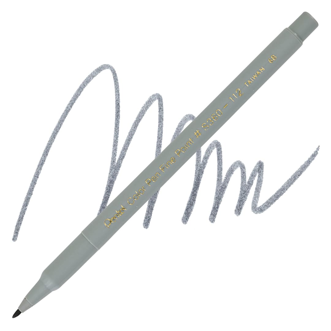 Open in modal - Pentel Color Pen - Light Gray pen and swatch