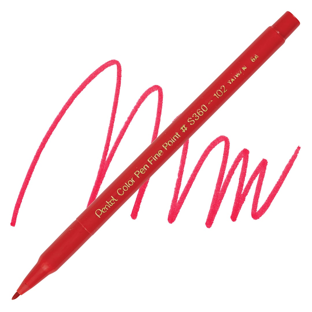 Open in modal - Pentel Color Pen - Red pen and swatch