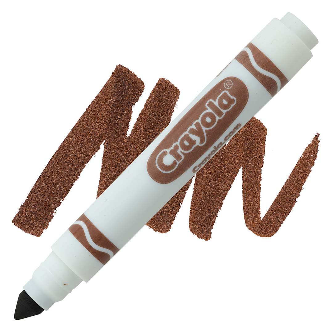 Open in modal - Crayola Broad Line Marker - Brown marker and swatch