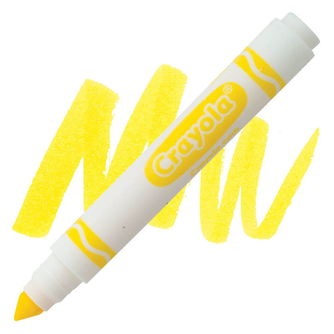Open in modal - Crayola Broad Line Marker - Yellow marker and swatch