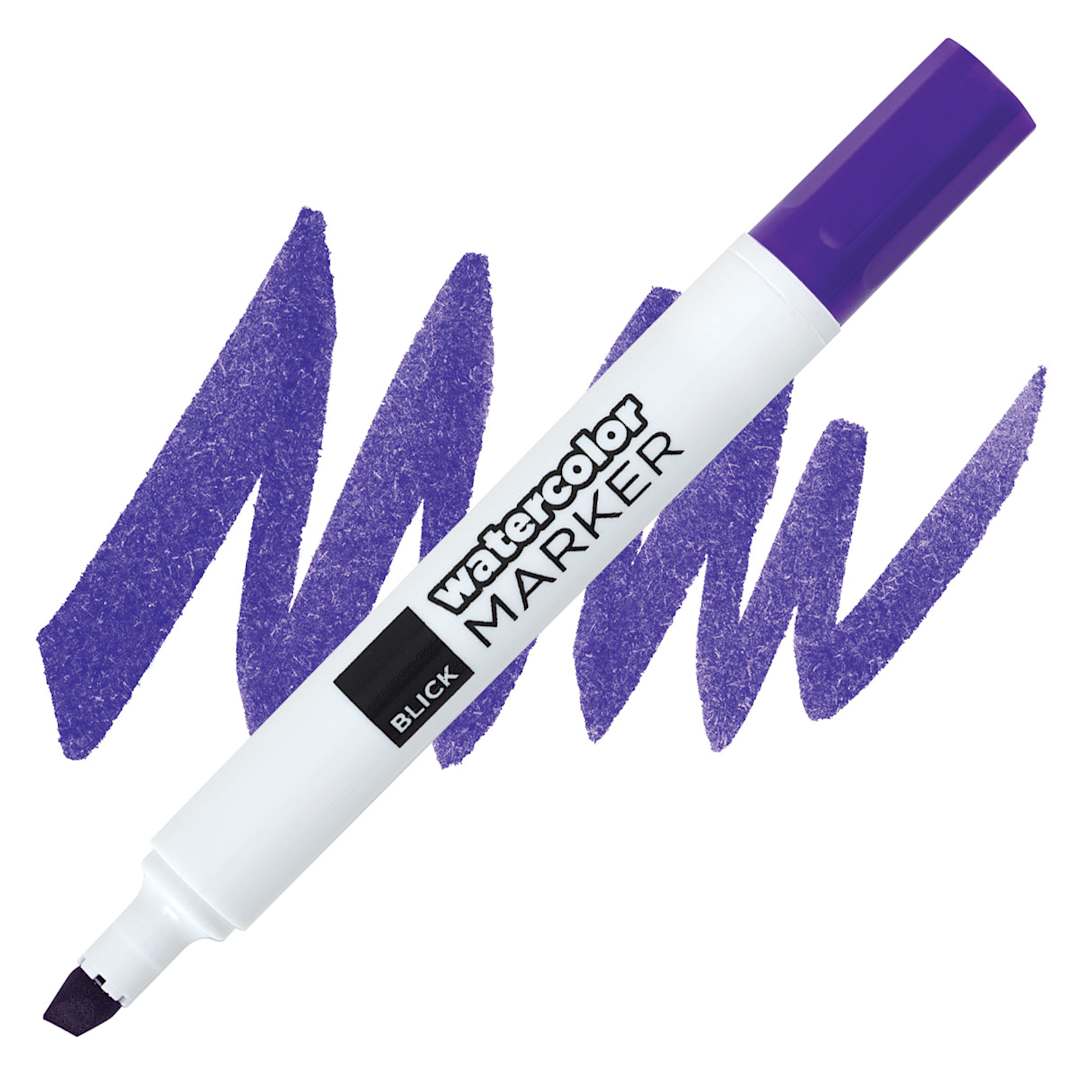 Open in modal - Blick Broadline Water-Based Marker - Purple marker and swatch